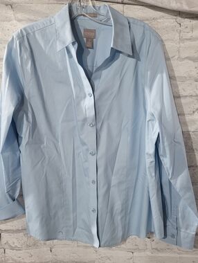 Chico's Pale Blue Classic Button-Down Blouse